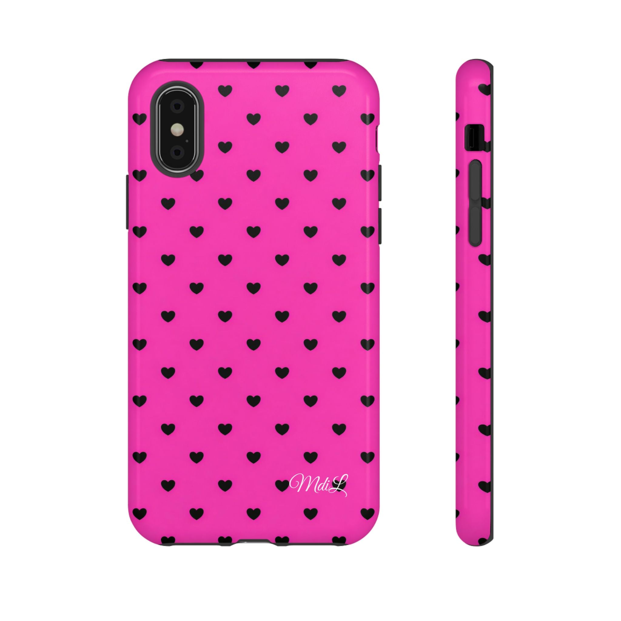 Dotted Hearts | Neon Pink - Mare di Luna