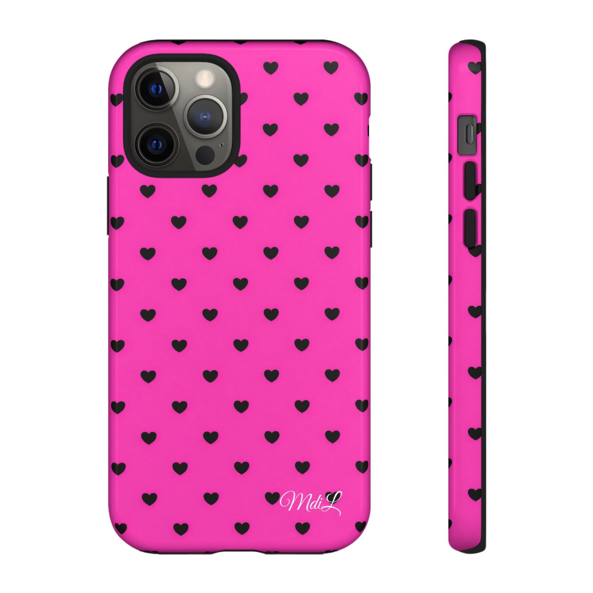 Dotted Hearts | Neon Pink - Mare di Luna