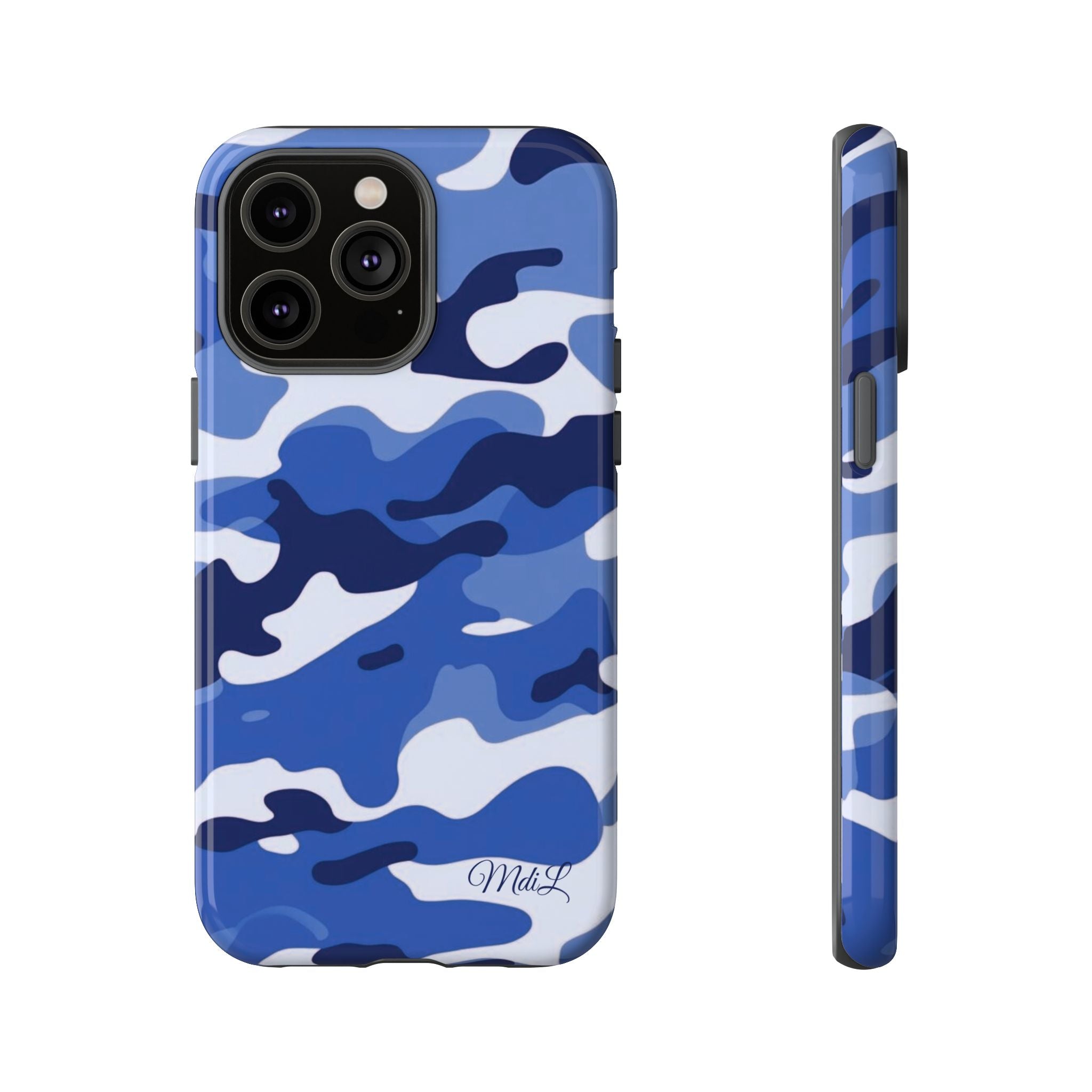 Deep Blue Camo iPhone Case