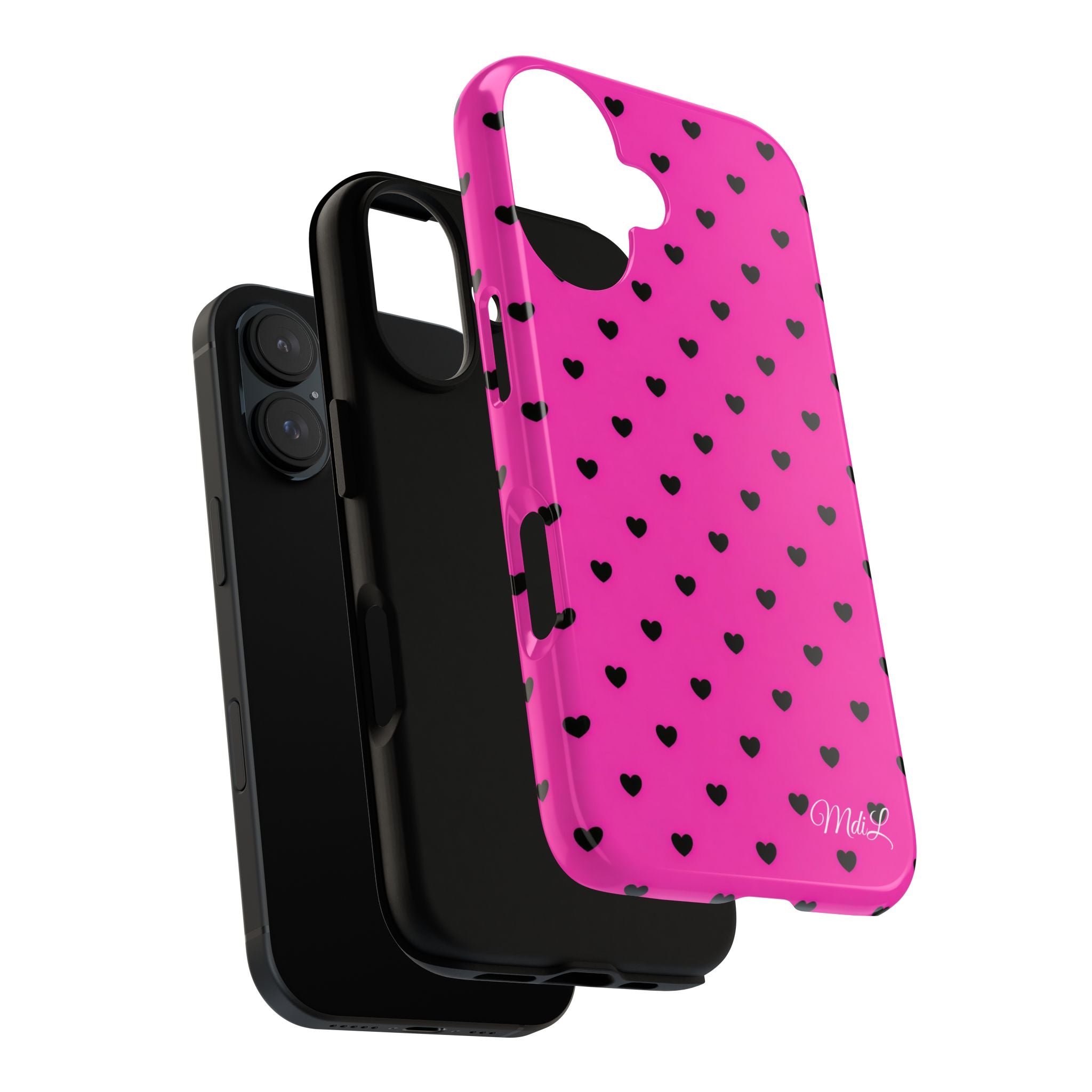 Dotted Hearts | Neon Pink - Mare di Luna
