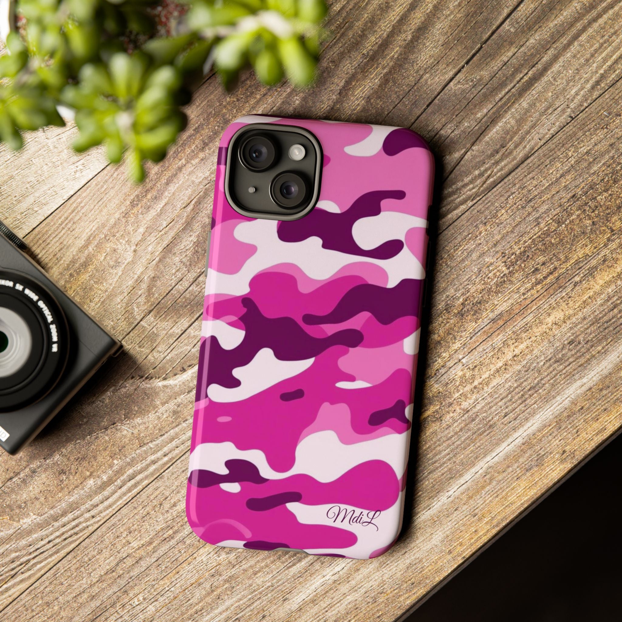 Magenta Camo iPhone Case
