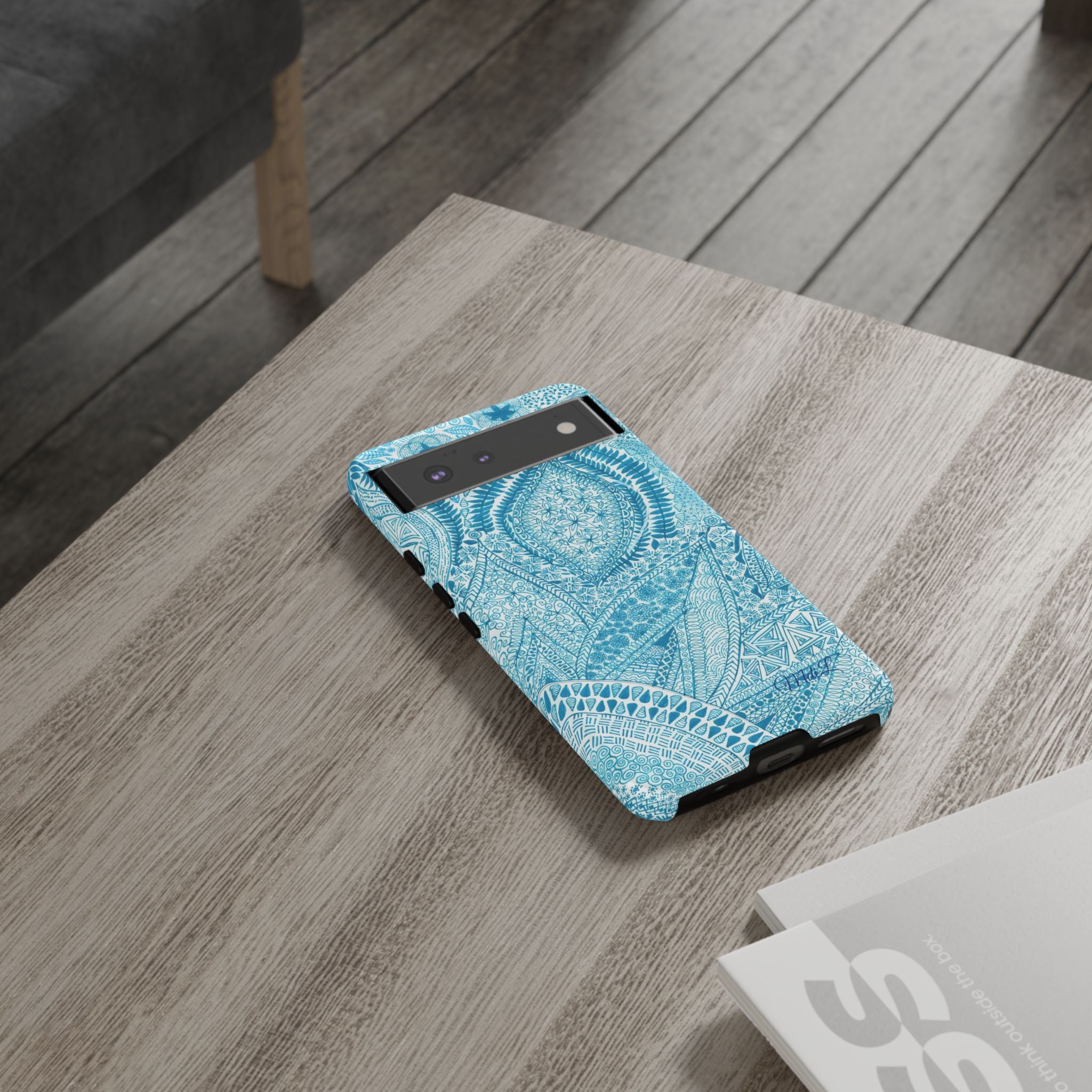 Teal Paisley