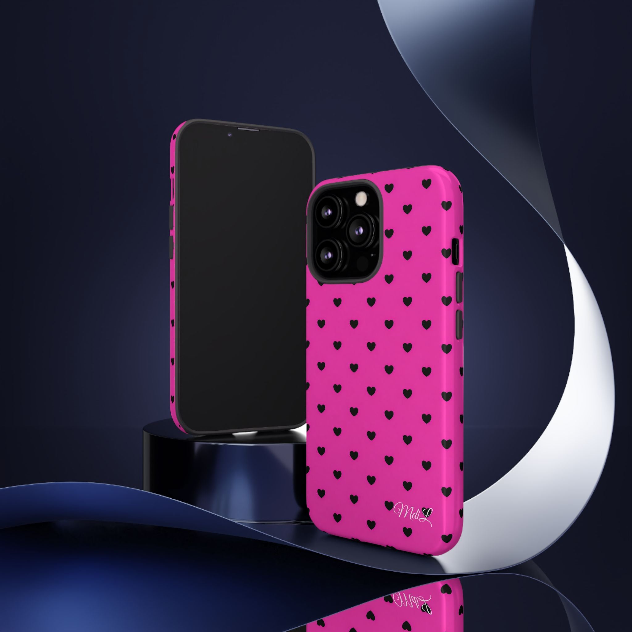 Dotted Hearts | Neon Pink - Mare di Luna