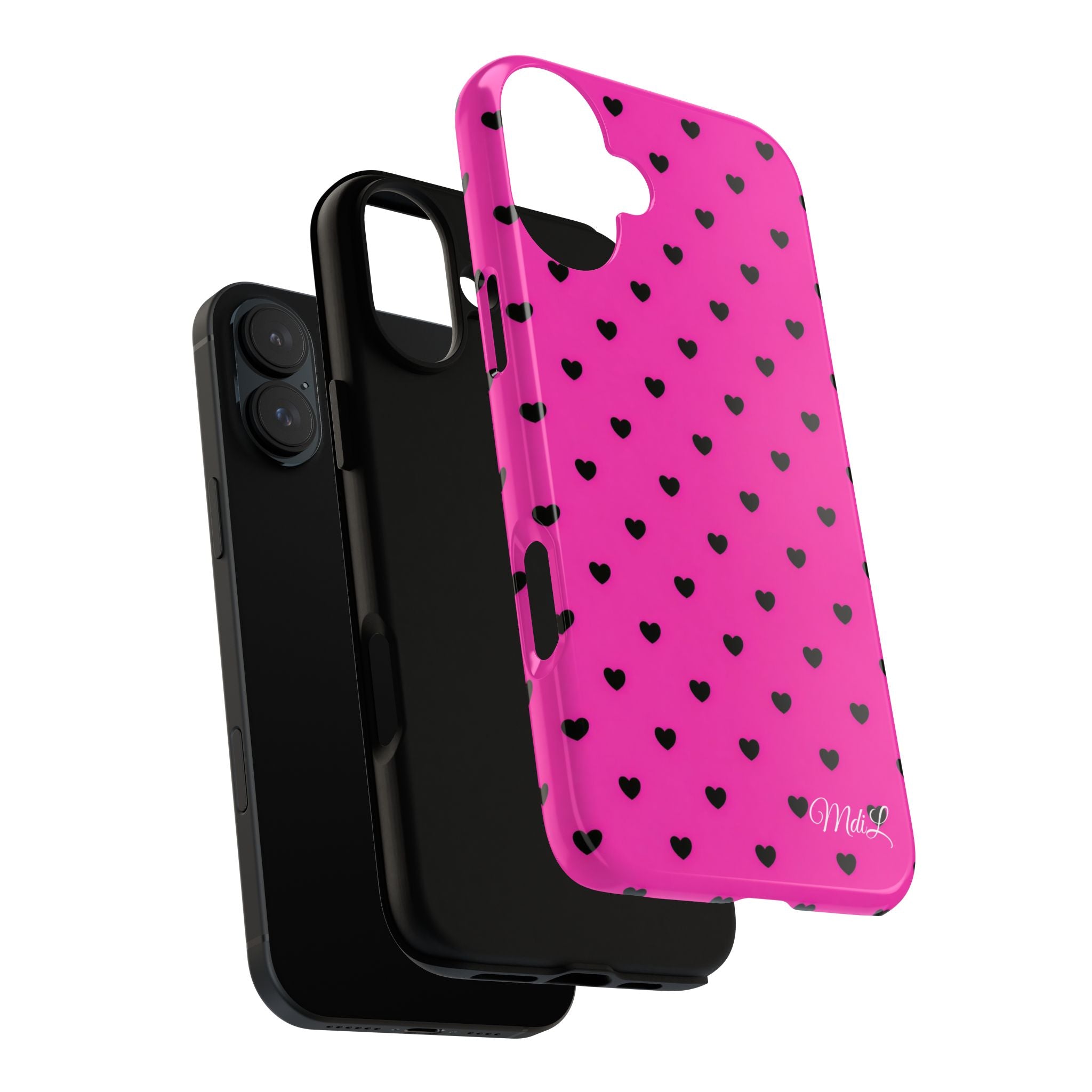 Dotted Hearts | Neon Pink - Mare di Luna