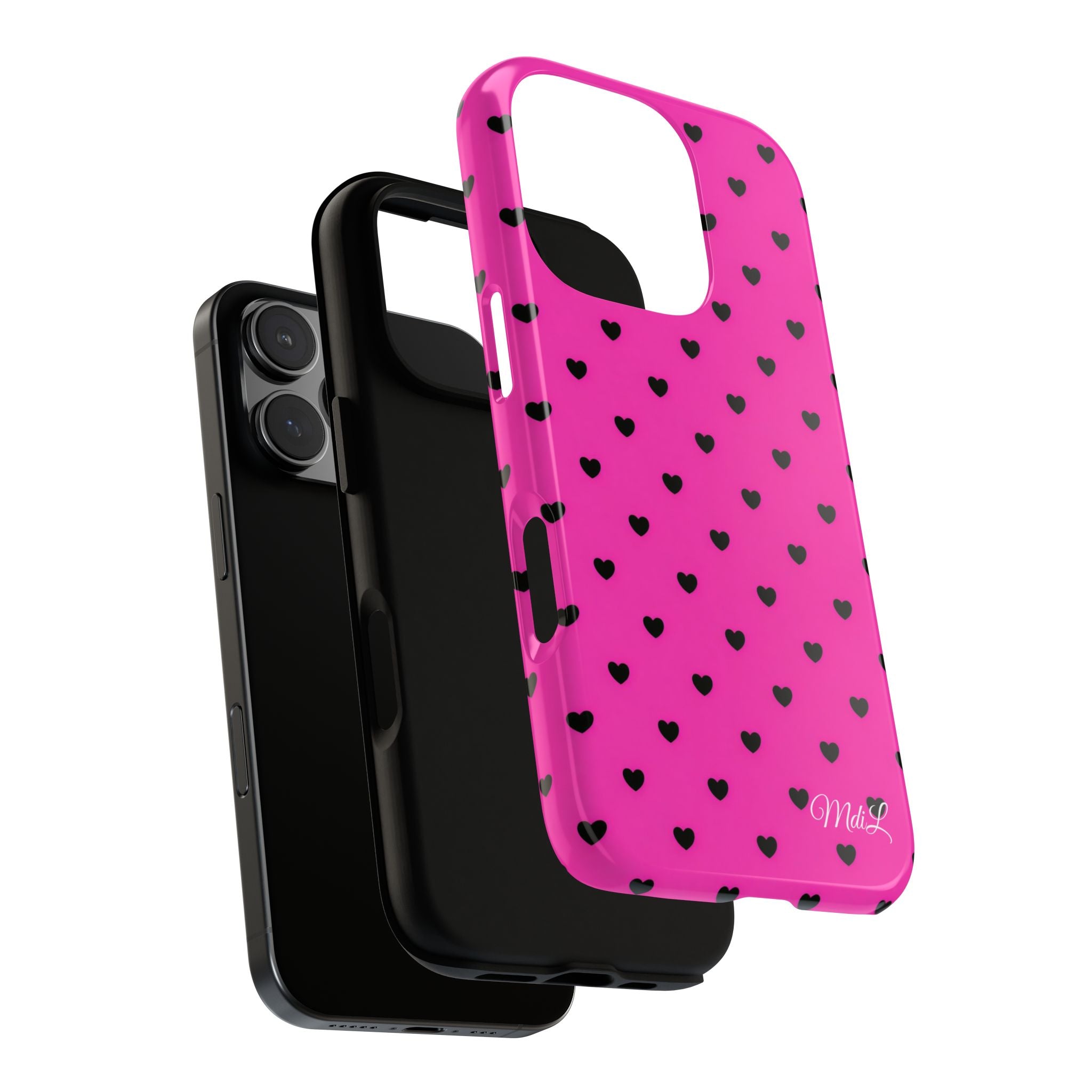 Dotted Hearts | Neon Pink - Mare di Luna