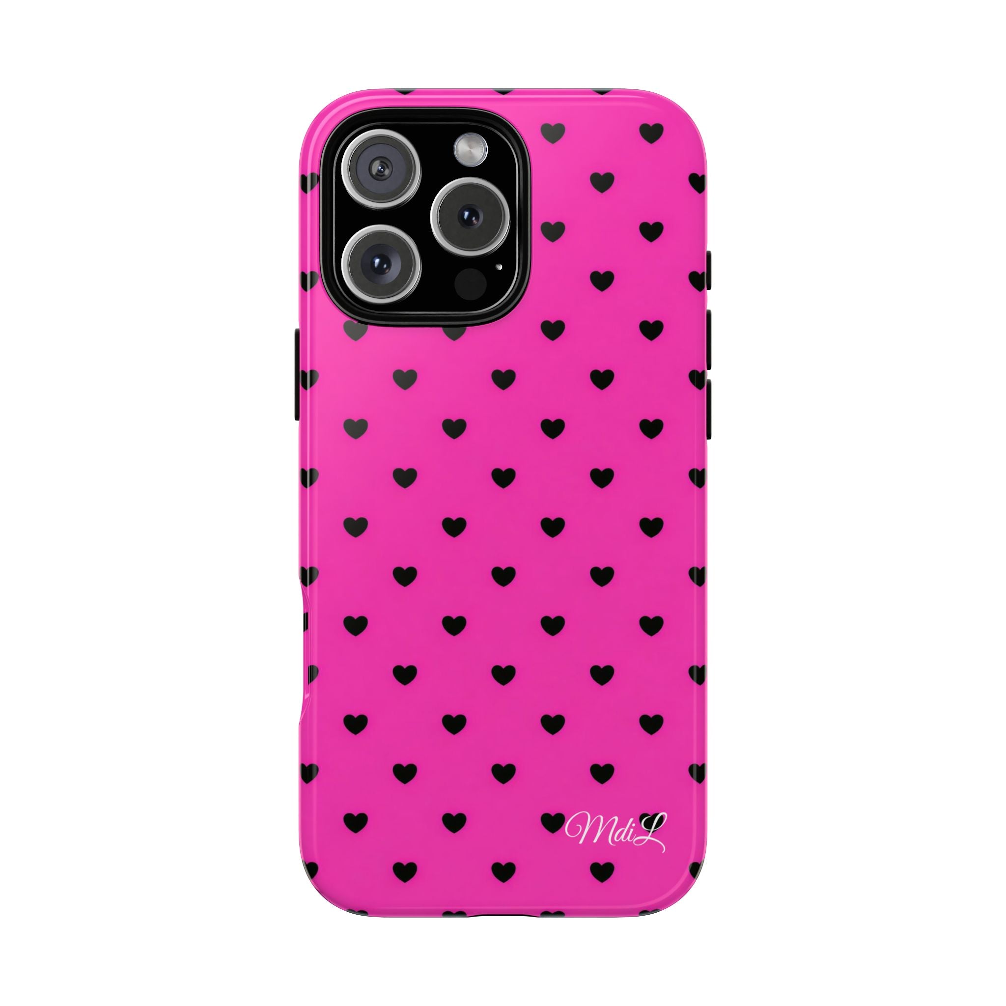 Dotted Hearts | Neon Pink - Mare di Luna
