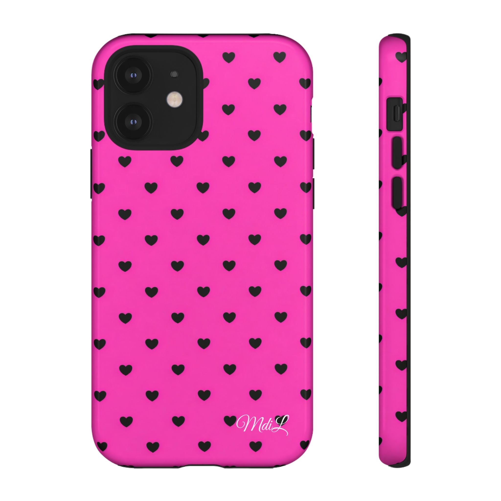 Dotted Hearts | Neon Pink - Mare di Luna