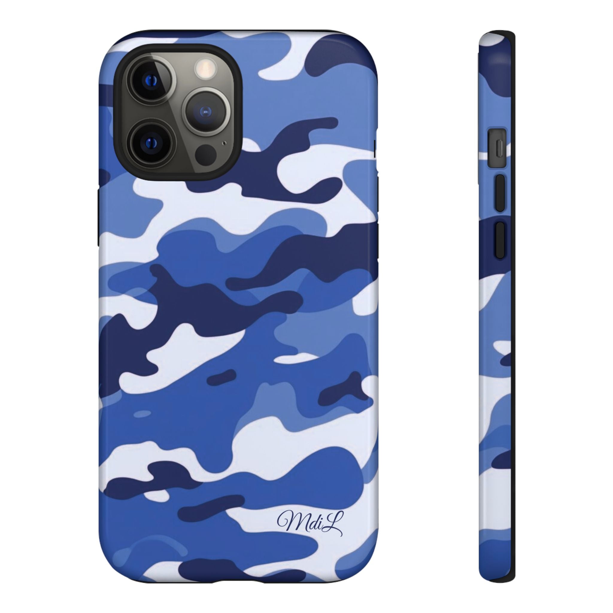 Deep Blue Camo iPhone Case