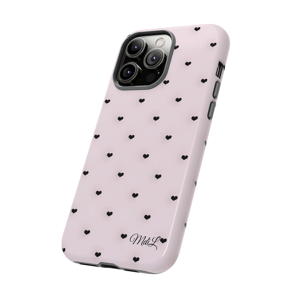 Dotted Hearts | Pink and Black