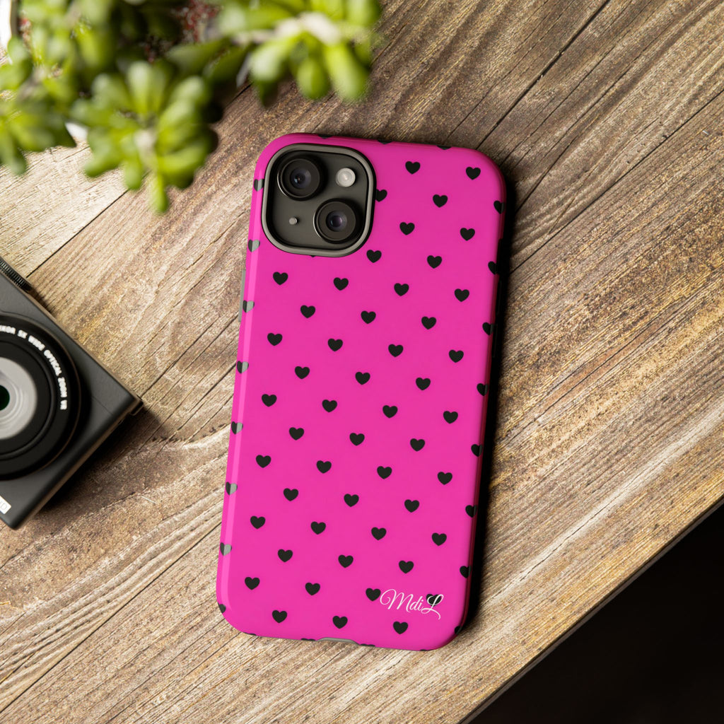 Dotted Hearts | Neon Pink - Mare di Luna