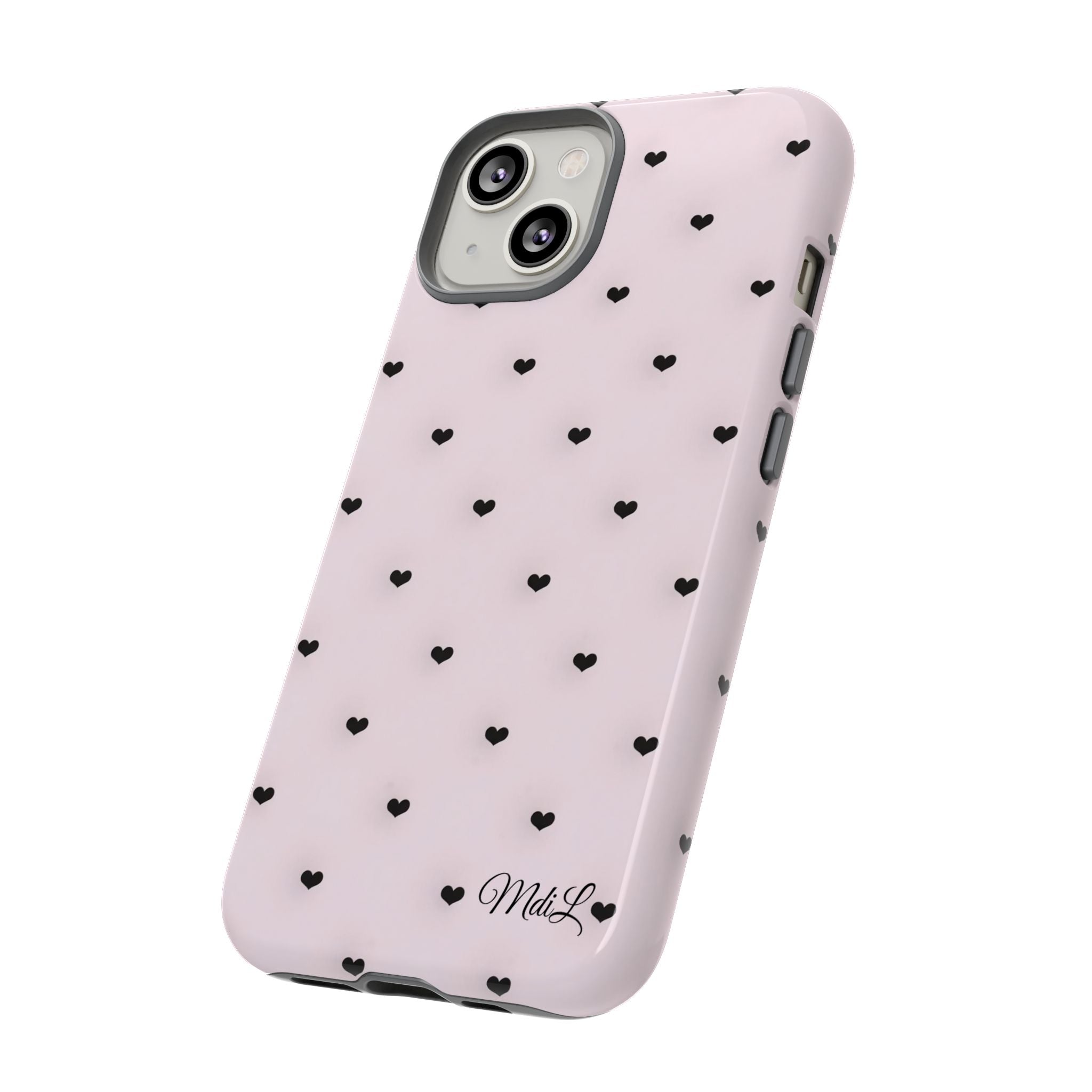 Dotted Hearts | Pink and Black