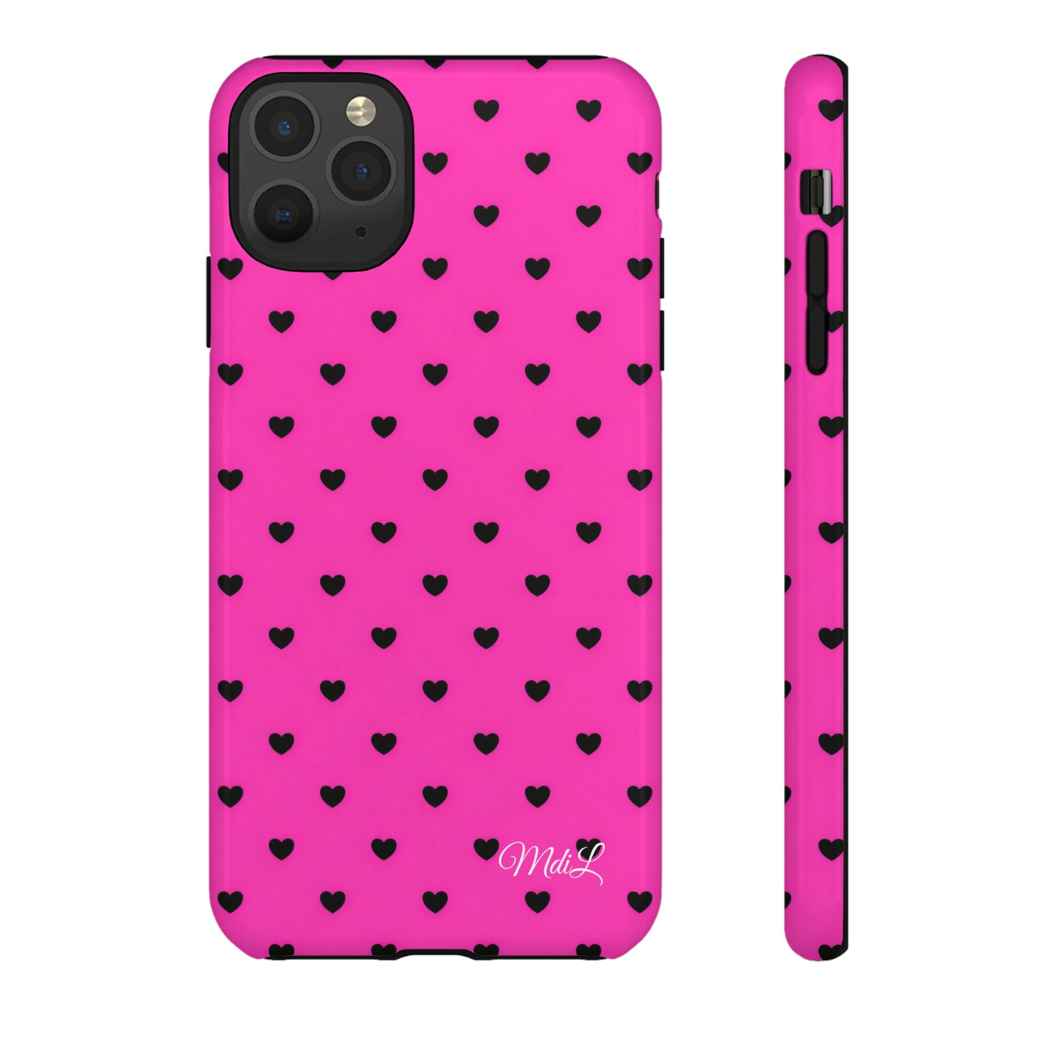 Dotted Hearts | Neon Pink - Mare di Luna