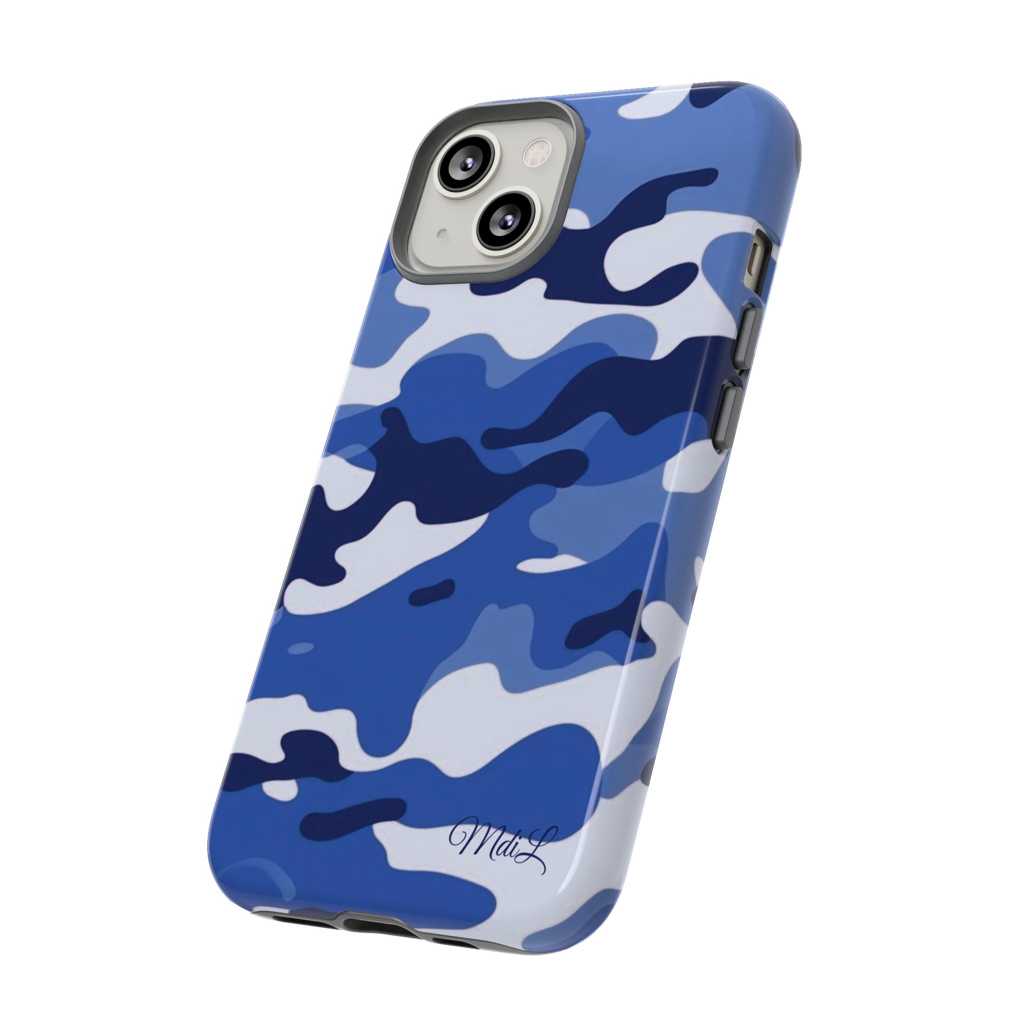 Deep Blue Camo iPhone Case