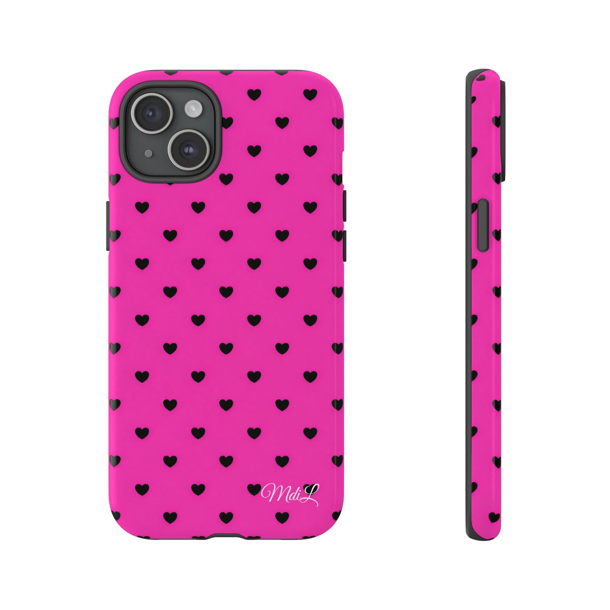 Dotted Hearts | Neon Pink - Mare di Luna