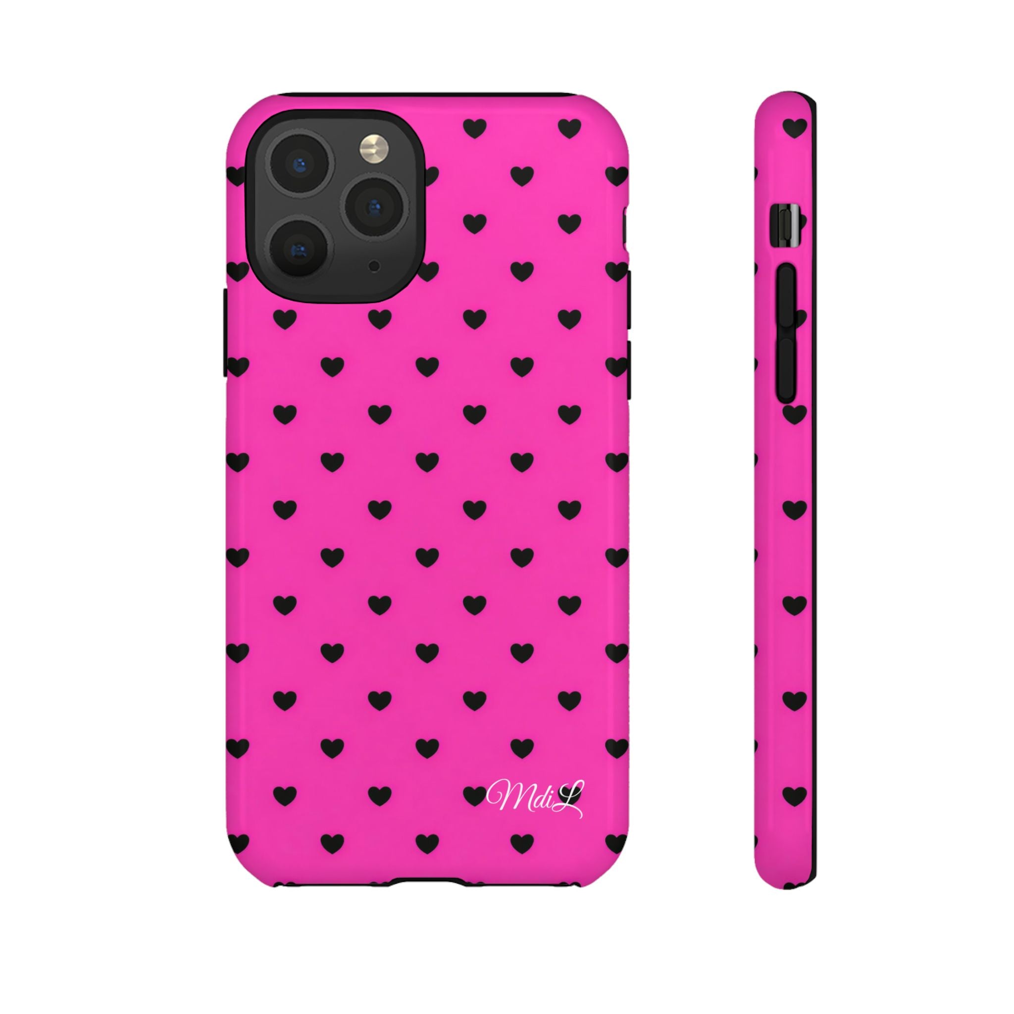 Dotted Hearts | Neon Pink - Mare di Luna