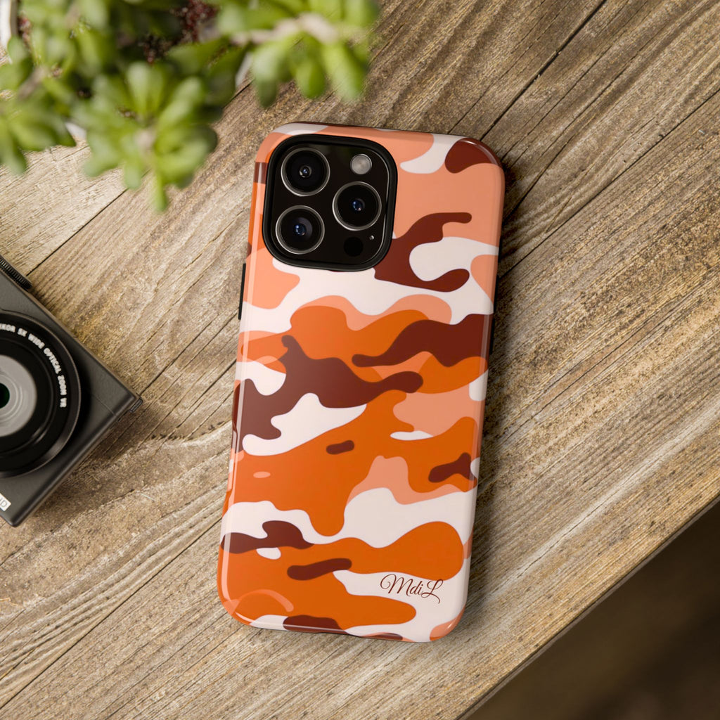 Orange Camo iPhone Case