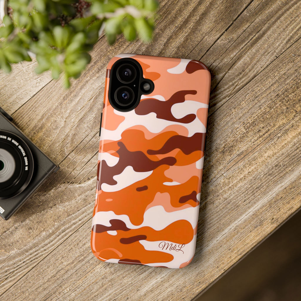 Orange Camo iPhone Case