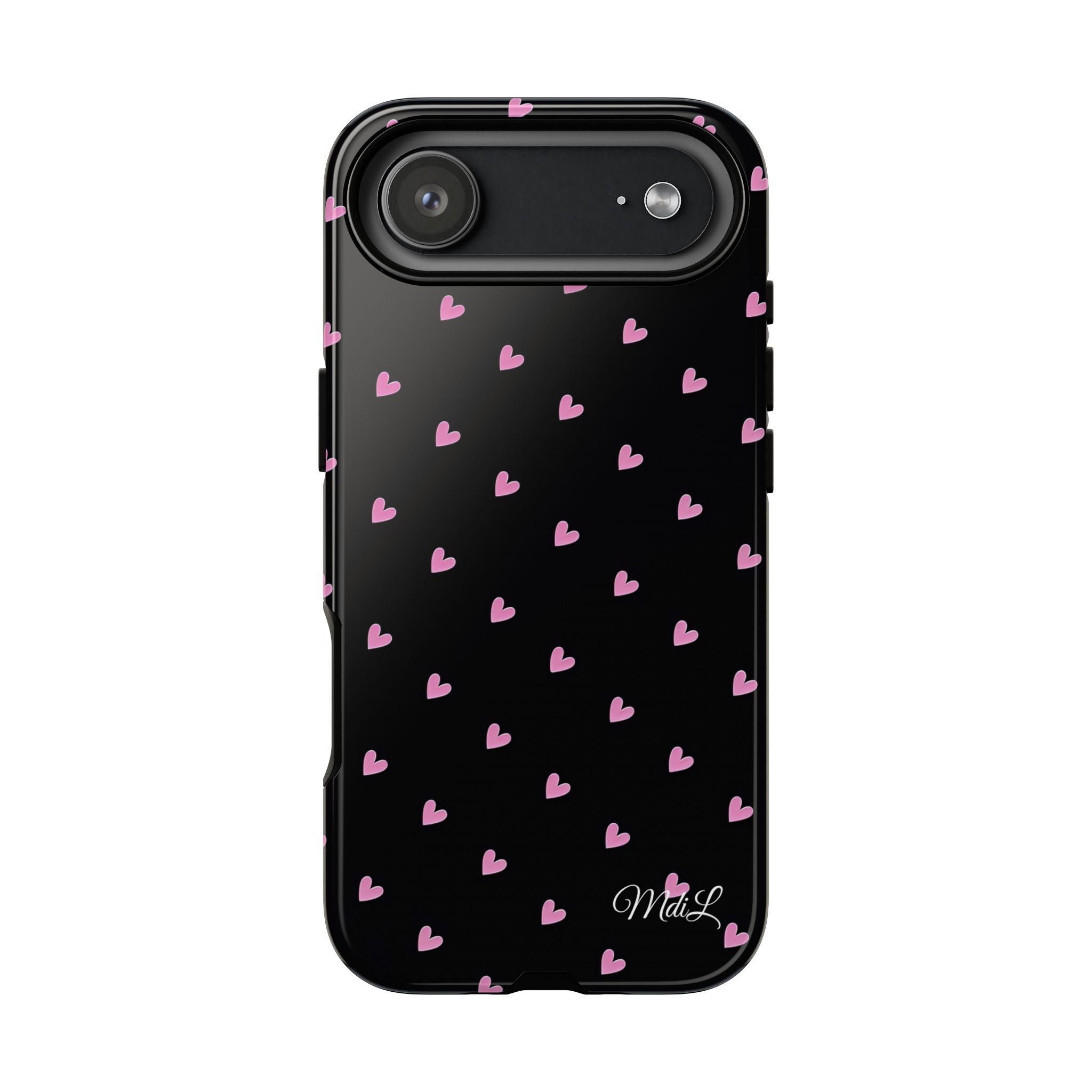 Dotted Hearts | Black and Pink - Mare di Luna
