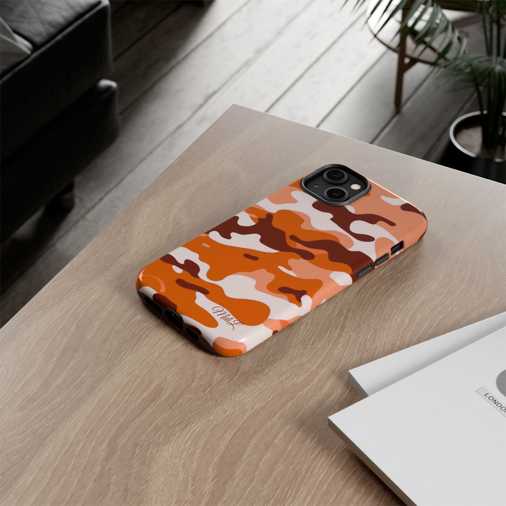 Orange Camo iPhone Case