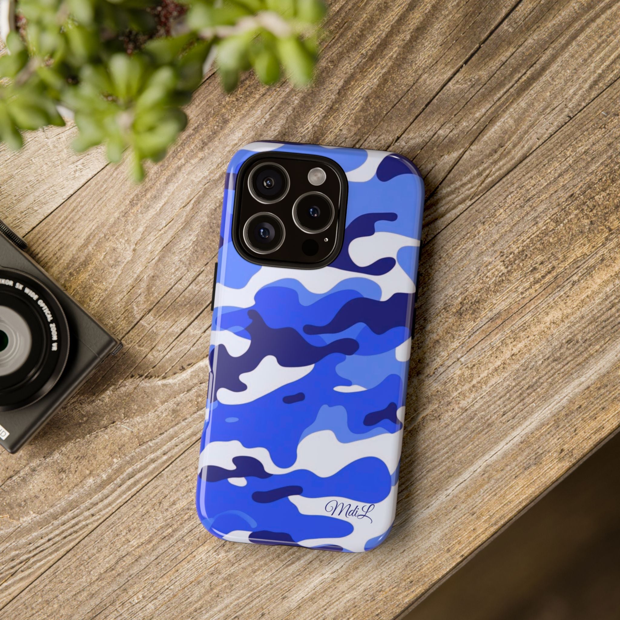 Blue Camo iPhone Case