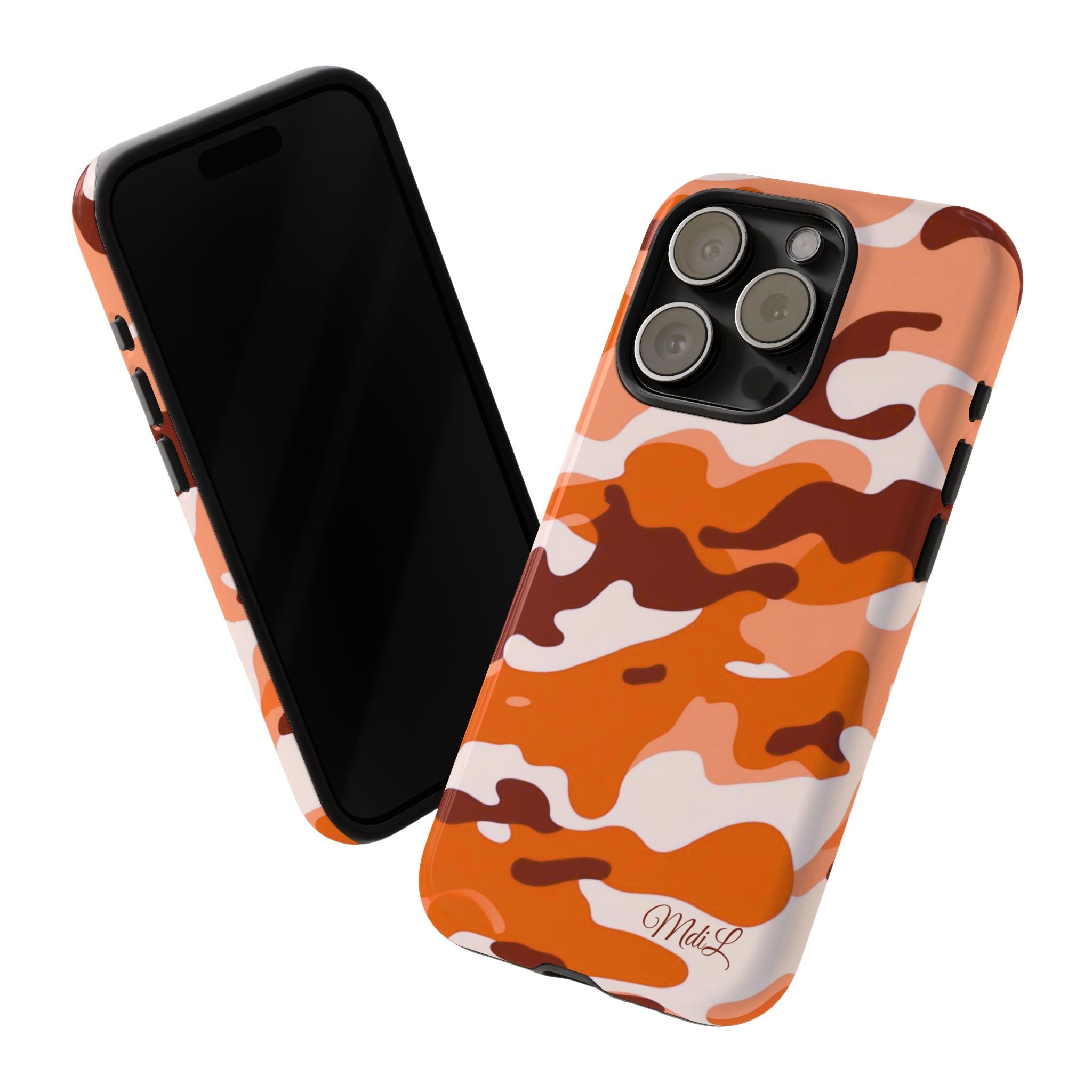 Orange Camo iPhone Case