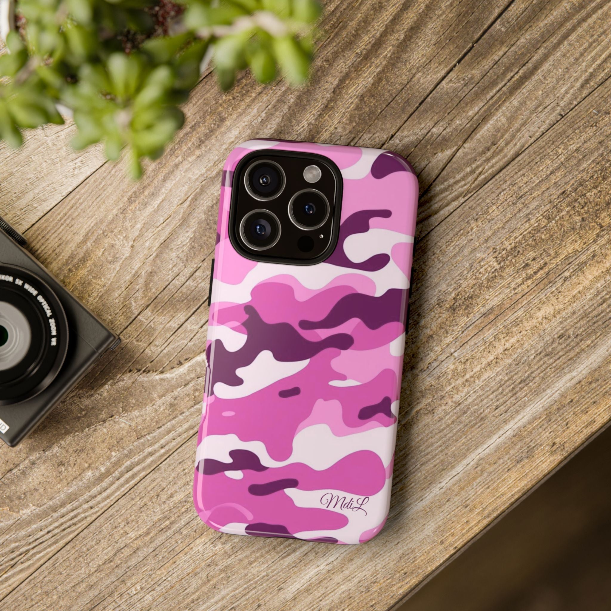 Fuschia Camo iPhone Case