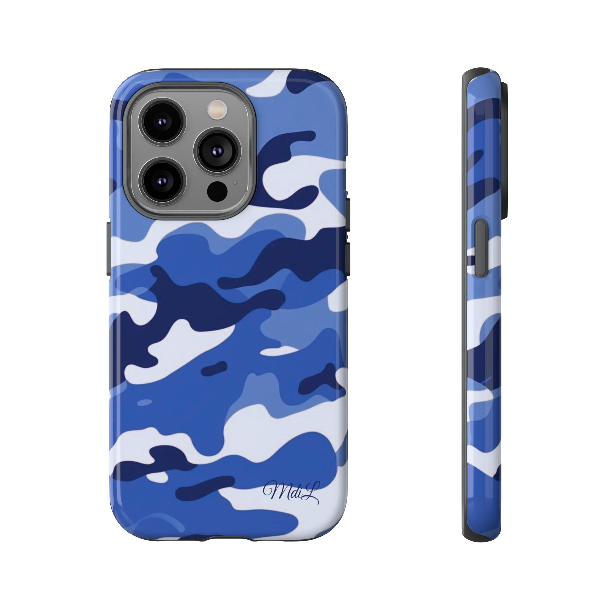 Deep Blue Camo iPhone Case