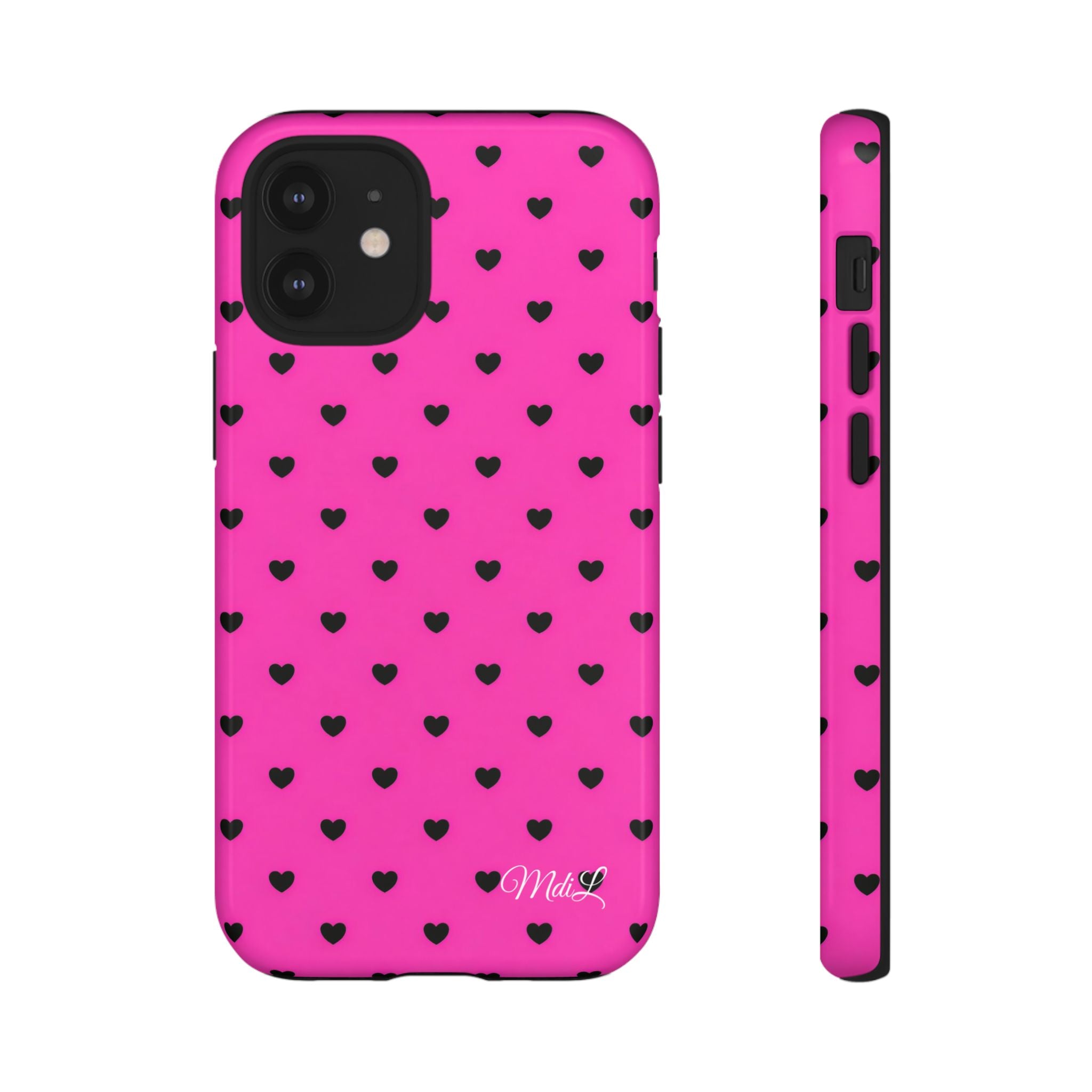Dotted Hearts | Neon Pink - Mare di Luna