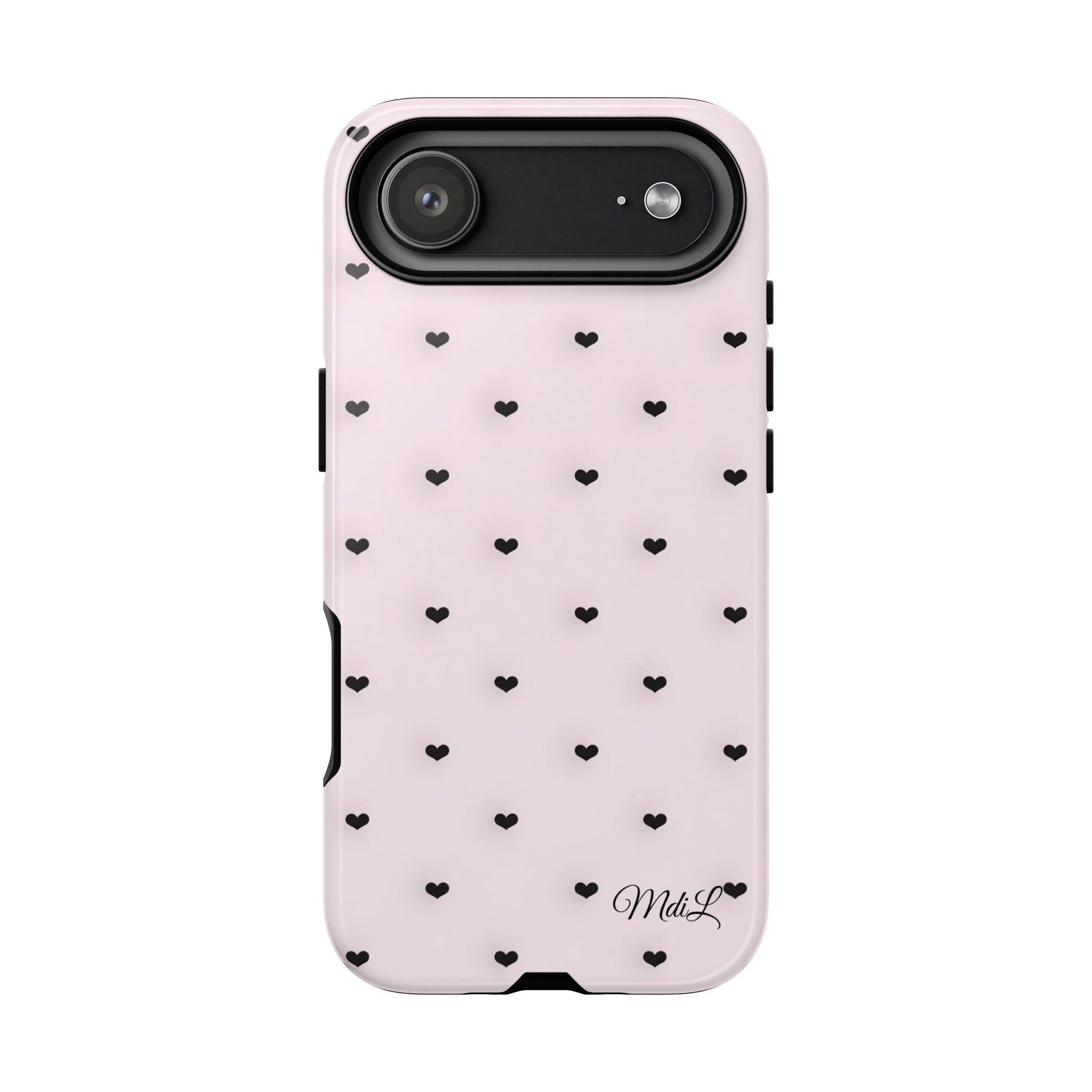 Dotted Hearts | Pink and Black