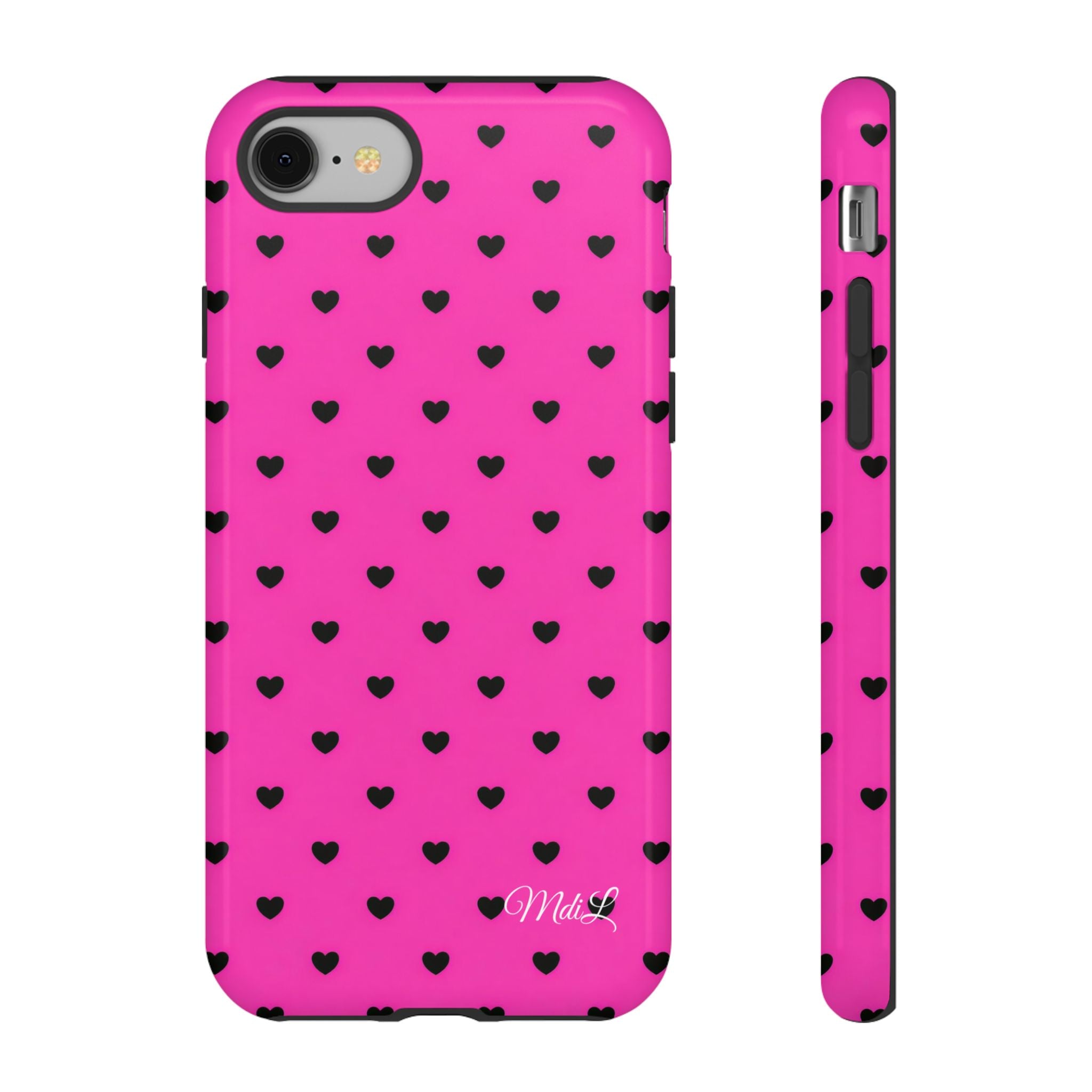 Dotted Hearts | Neon Pink - Mare di Luna