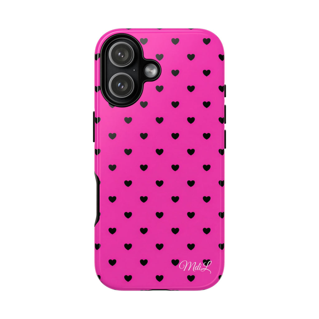 Dotted Hearts | Neon Pink - Mare di Luna
