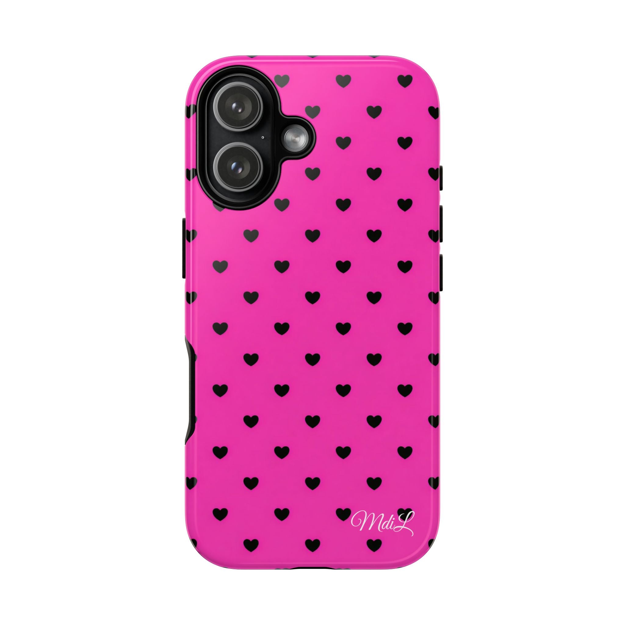 Dotted Hearts | Neon Pink - Mare di Luna