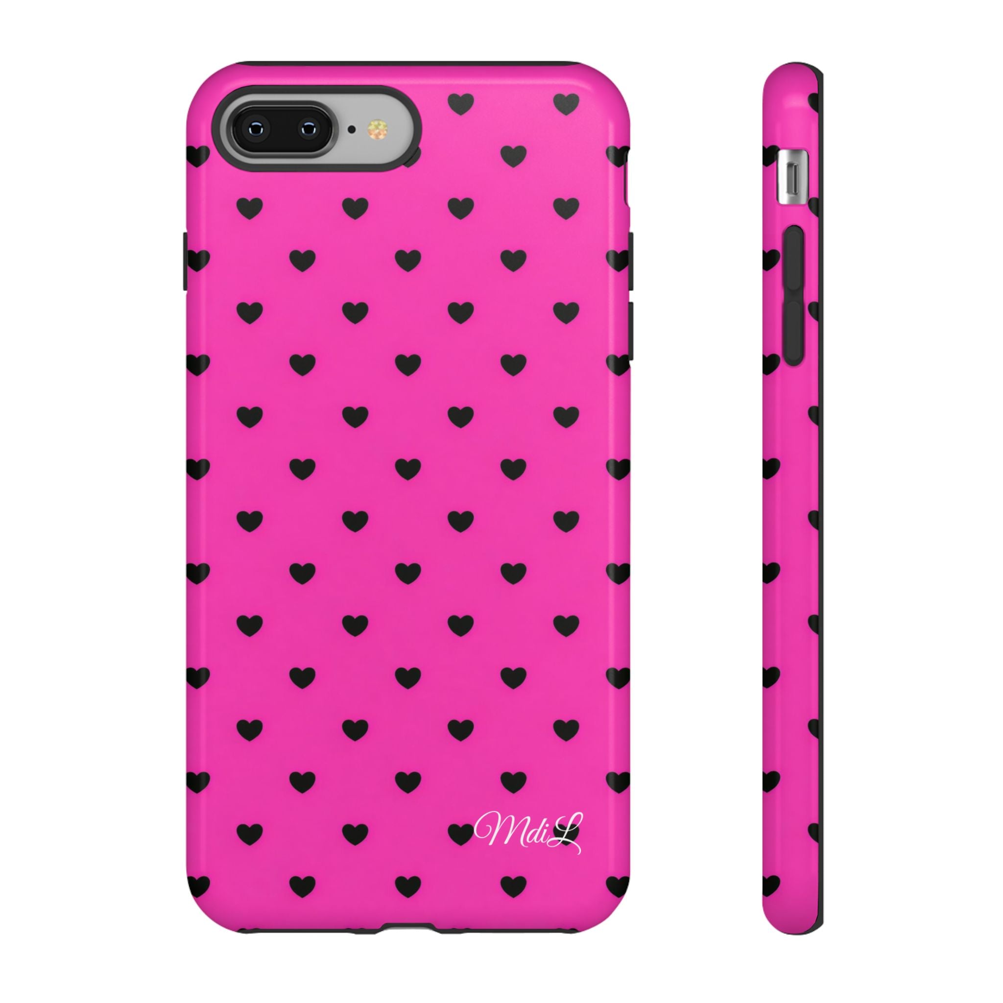 Dotted Hearts | Neon Pink - Mare di Luna