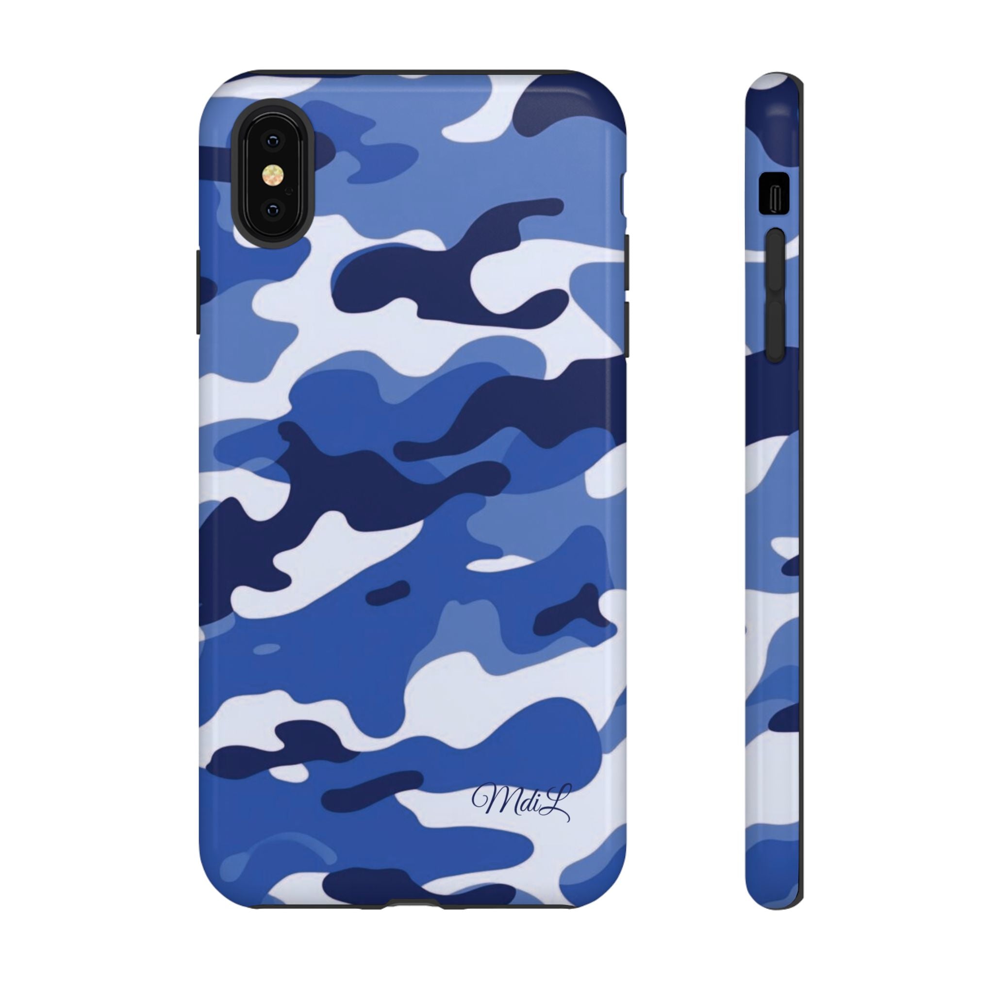 Deep Blue Camo iPhone Case