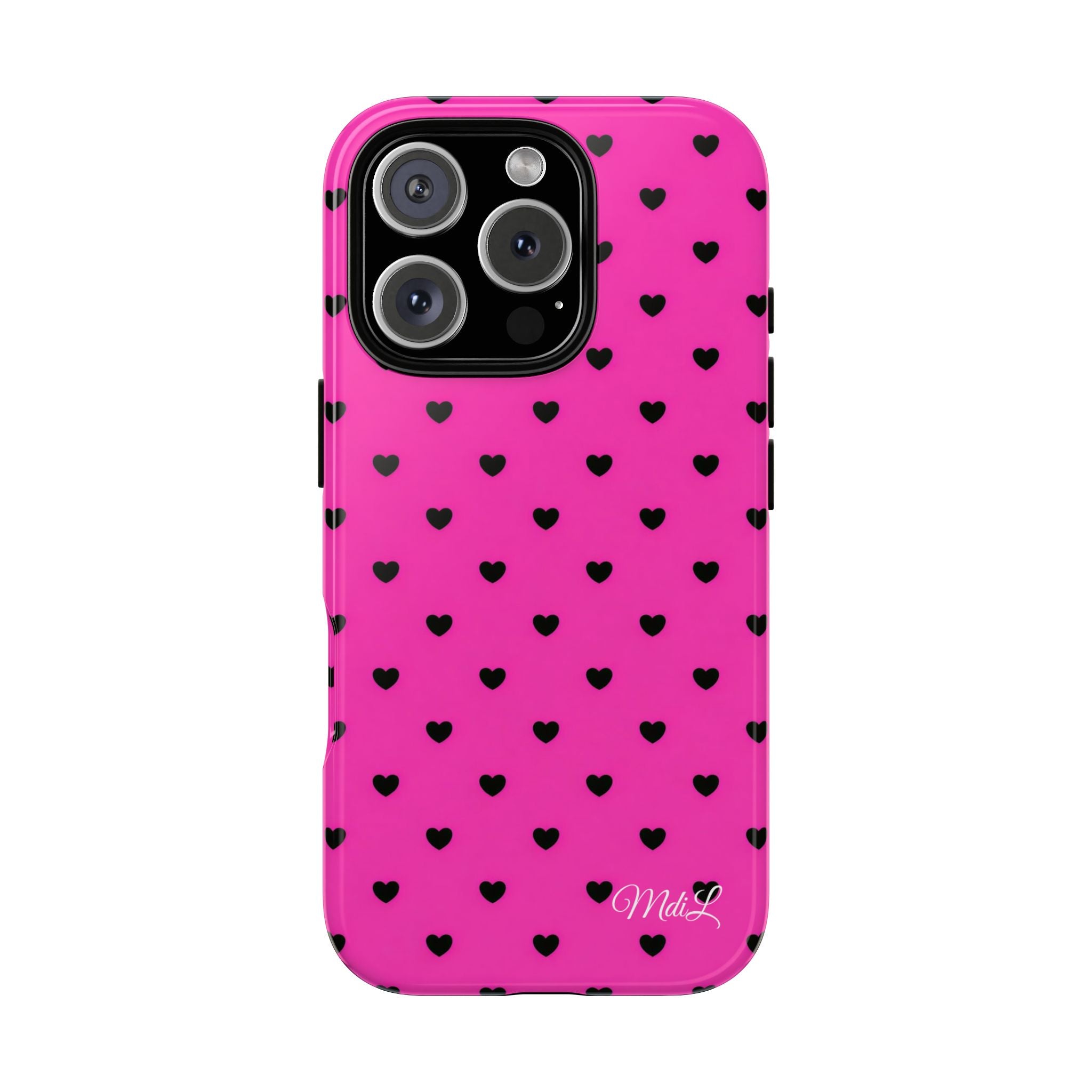 Dotted Hearts | Neon Pink - Mare di Luna