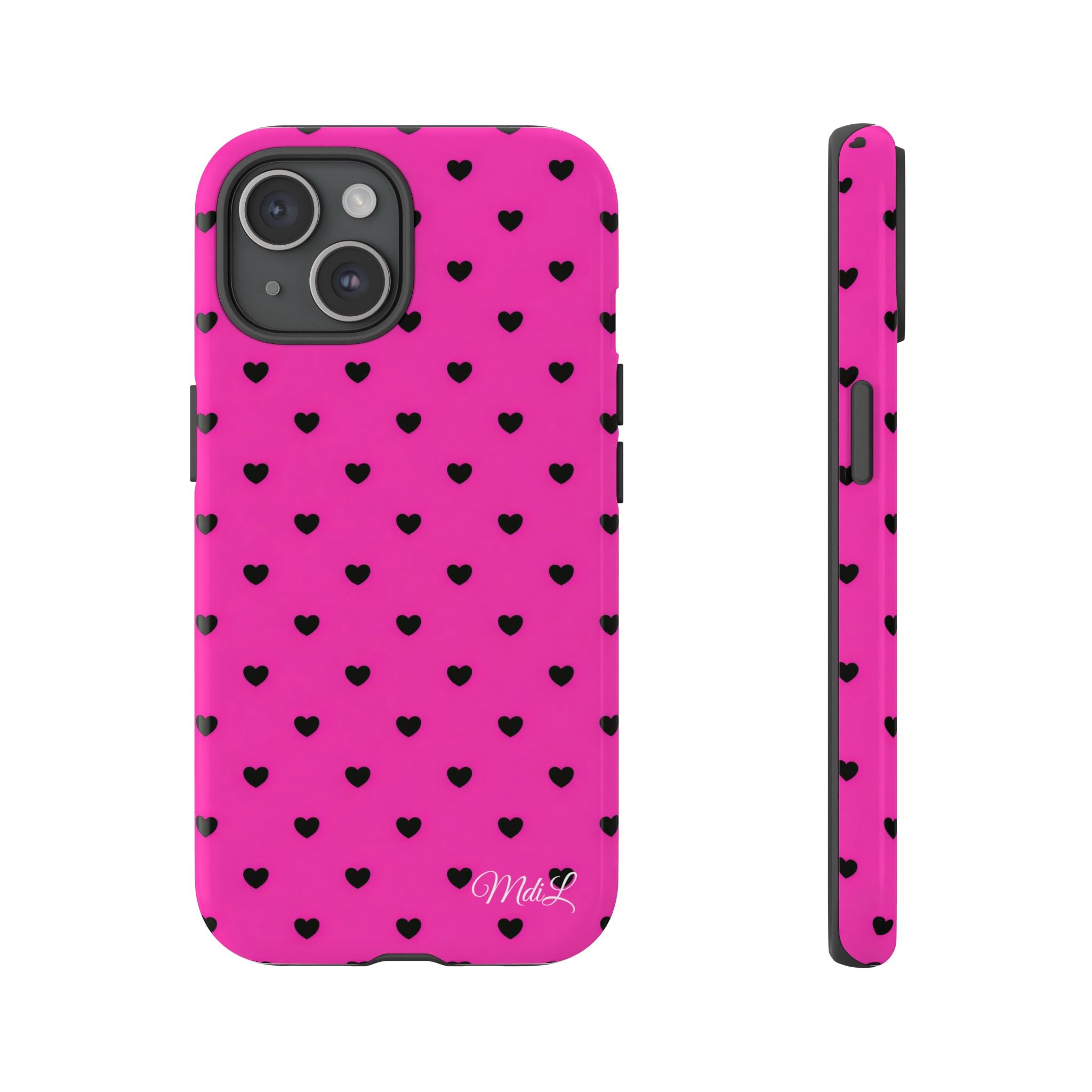 Dotted Hearts | Neon Pink - Mare di Luna