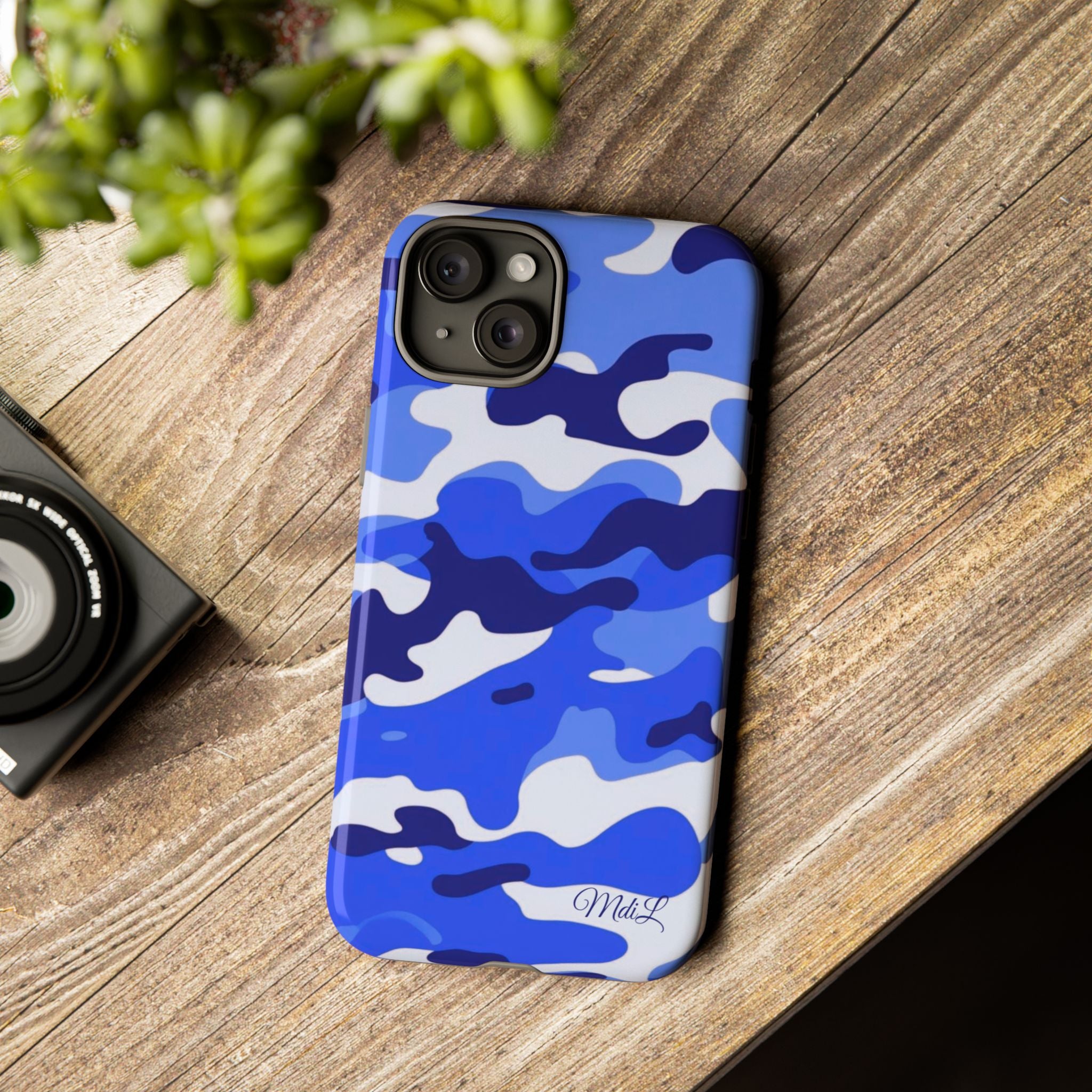 Blue Camo iPhone Case