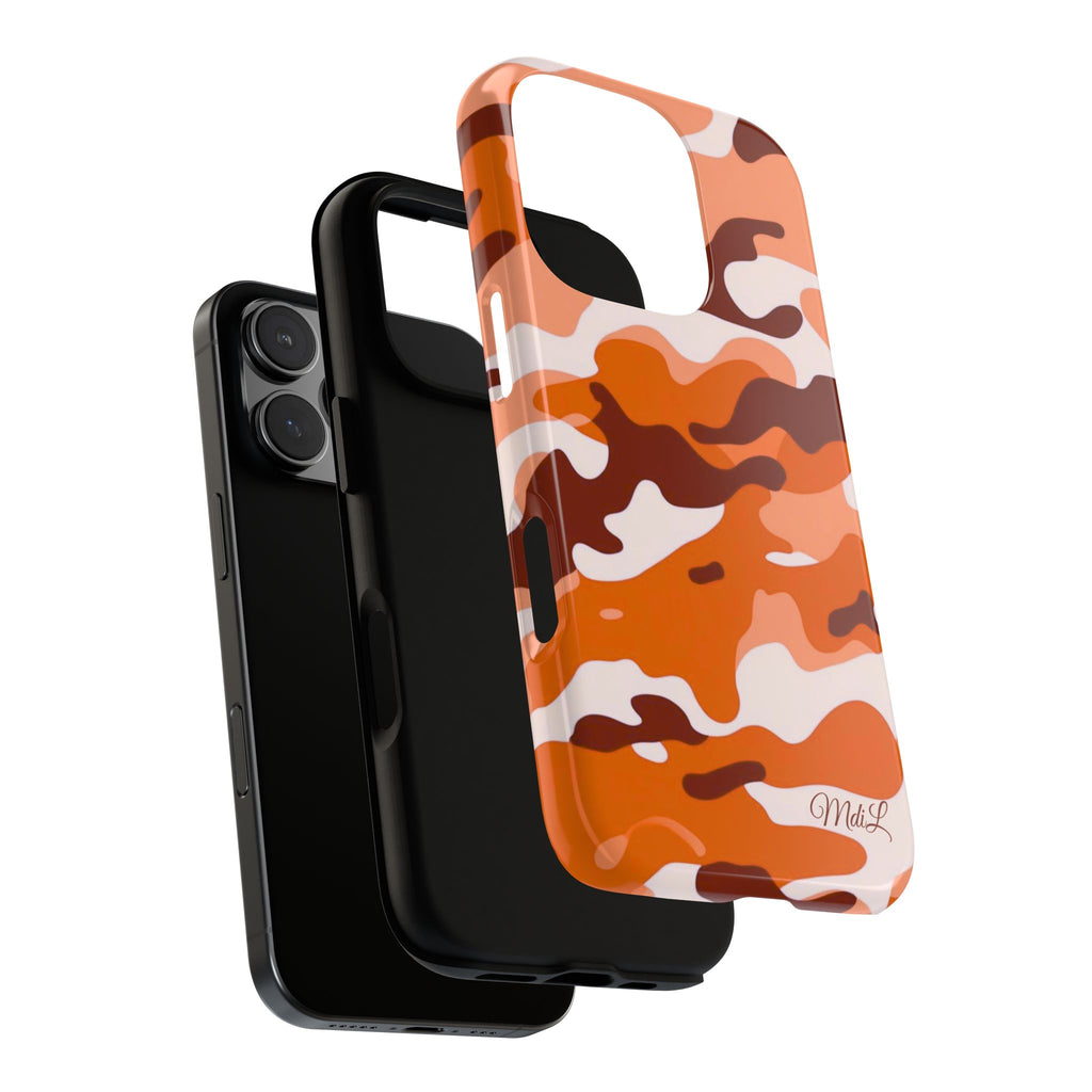 Orange Camo iPhone Case