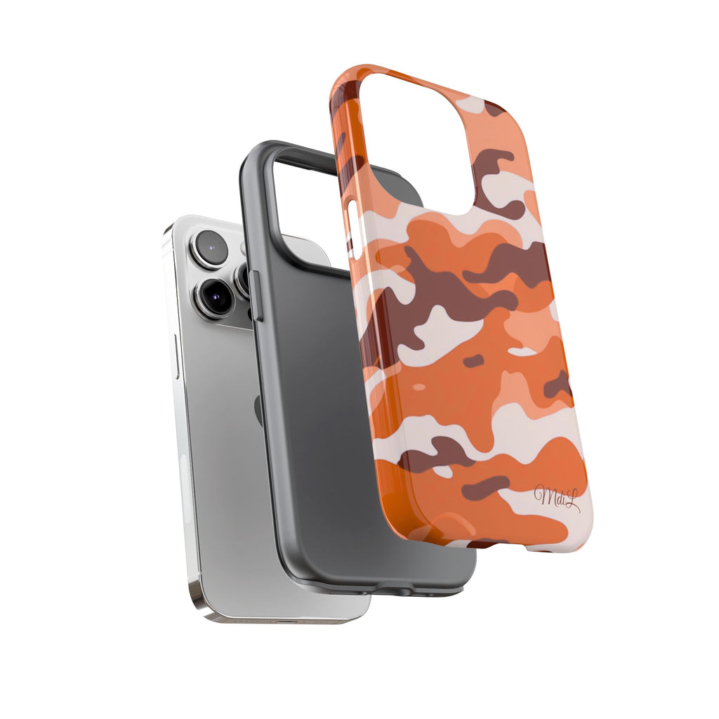 Orange Camo iPhone Case